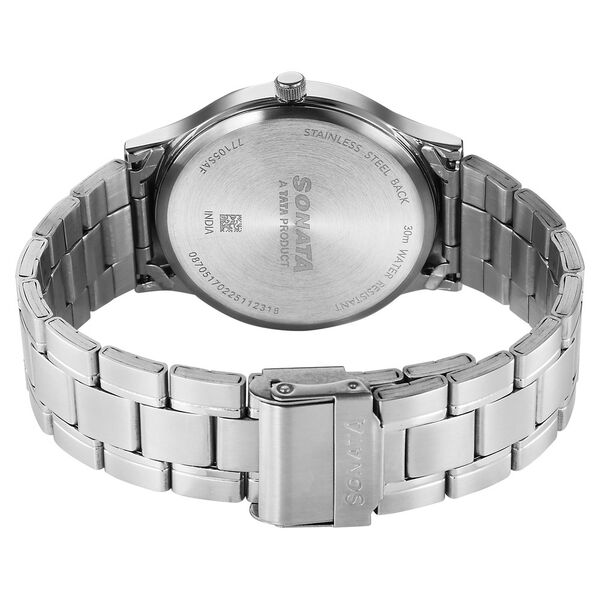 Sonata Aspire Quartz Analog Pink Dial Stainless Steel Strap Watch For Men - image number 4