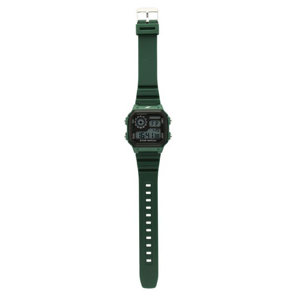 SF Digital Dial Green PU Strap Watch For Unisex - image number 3