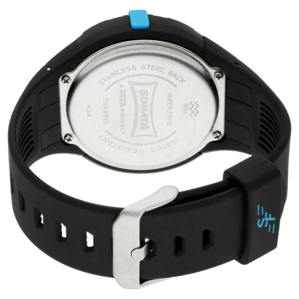 SF Digital Dial Black Plastic Strap Watch for Men - image number 3