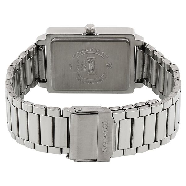 Sonata Quartz Analog Silver Dial Stainless Steel Strap Watch for Men - image number 3
