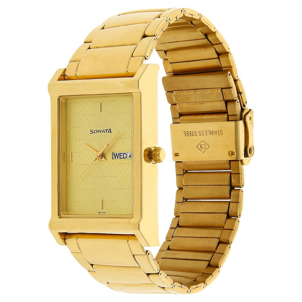Sonata watch price golden colour shop