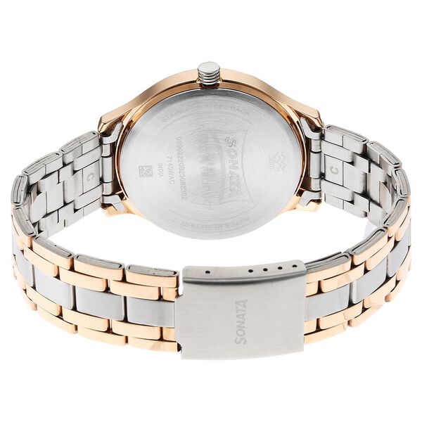 Sonata Unveil Quartz Analog Silver Dial Stainless Steel Strap Watch for Men - image number 3