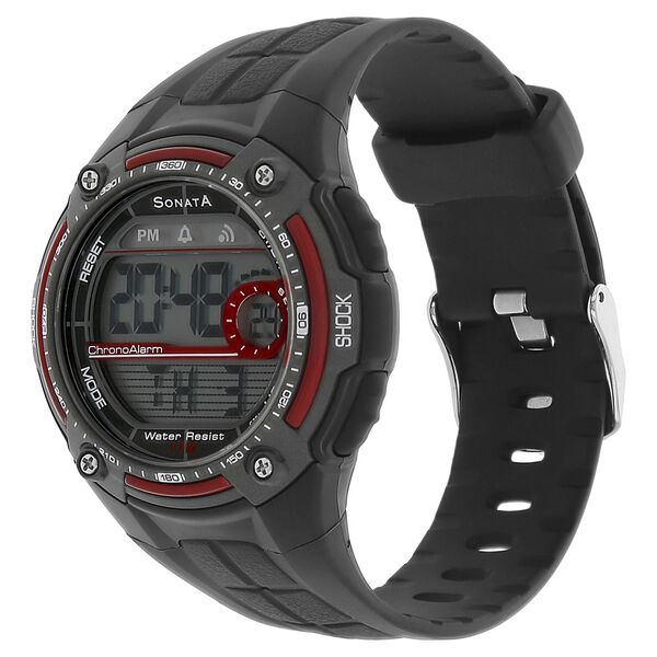 SF Digital Dial Black Plastic Strap Watch for Men - image number 1