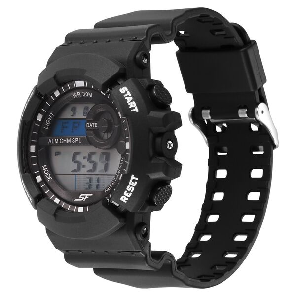 SF Sporty Digital Black Dial Polyurethane Strap Watch for Men - image number 1