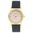 Sonata Quartz Analog Black Dial Leather Strap Watch for Men