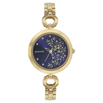 Sonata Wedding Blue Dial Women Watch With Stainless Steel Strap