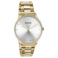 Sonata Quartz Analog Silver Dial Golden Stainless Steel Strap Watch For Men - image number 2