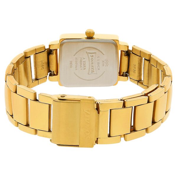 Sonata Quartz Analog Champagne Dial Stainless Steel Strap Watch for Women - image number 3