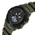 SF Maverick Quartz Digital Ana Digi Black Dial PU Strap Watch For Men - image number 1
