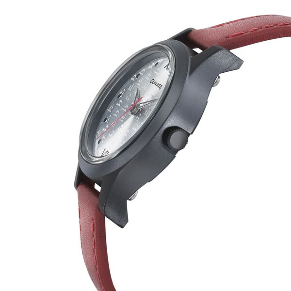Sonata Essentials Silver Dial Women Watch With Leather Strap - image number 2