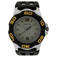 SF Quartz Analog Black Dial Plastic Strap Watch for Men