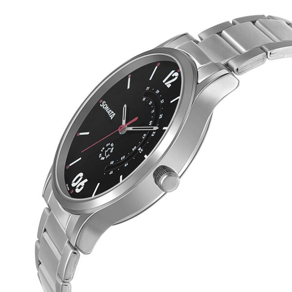 Sonata RPM Quartz Analog with Day and Date Brown Dial Stainless Steel Strap Watch for Men - image number 2