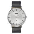 Sonata Quartz Analog with Date Silver Dial Black Leather Strap Watch For Men - image number 1