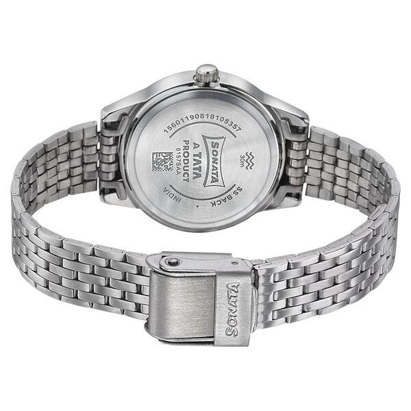 Sonata Essentials Blue Dial Women Watch With Stainless Steel Strap - image number 3