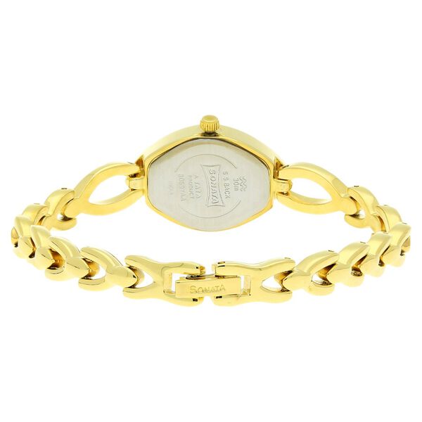 Sonata Quartz Analog Champagne Dial Metal Strap Watch for Women - image number 3