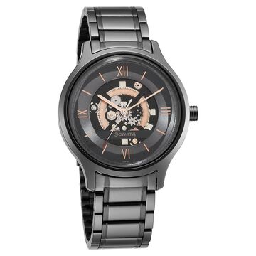 Sonata Unveil Quartz Analog Grey Dial Stainless Steel Strap Watch for Men