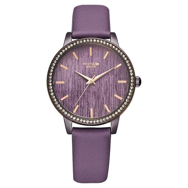 Poze by Sonata Quartz Analog Purple Dial PU Leather Strap Watch for Women - image number 0