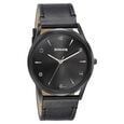 Sonata Quartz Analog Black Dial Black Leather Strap Watch For Men - image number 2