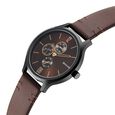 Sonata Quartz Multifunction Brown Dial Leather Strap Watch for Men - image number 2