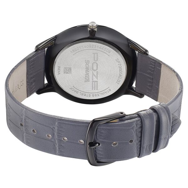 Poze by Sonata Quartz Analog Black Dial Leather Strap Watch for Men - image number 4