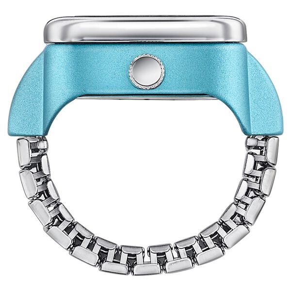 Ring Watch By Sonata Quartz Analog Blue Dial Silver Metal Strap Watch For Women - image number 4