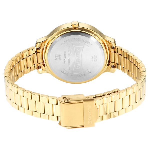 Sonata Gold Edit Pink Dial Women Watch With Stainless Steel Strap - image number 3