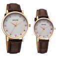 Sonata Perfect Pairs Quartz Analog Green Dial Black Leather Strap Watch For Couple