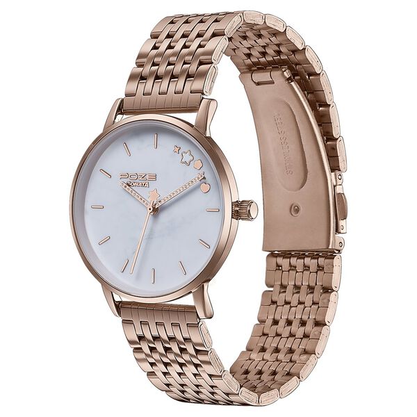 Sonata Poze Quartz Analog White Dial Metal Strap Watch For Women - image number 2
