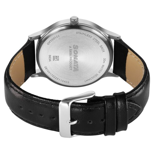 Sonata Aspire Quartz Analog with Date Green Dial Leather Strap Watch For Men - image number 4