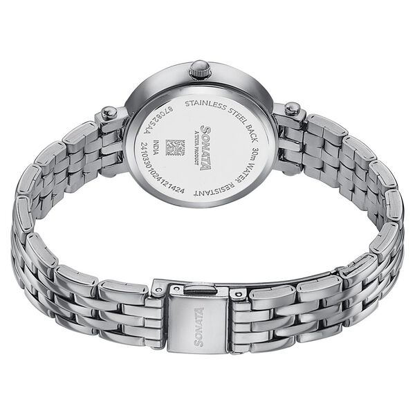 Sonata Wedding Edit Quartz Analog Pink Dial Stainless Steel Strap Watch For Women - image number 5