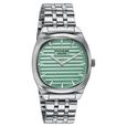 Poze By Sonata Quartz Analog Green Dial Silver Metal Strap Watch For Men - image number 2