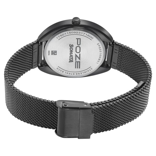 Sonata Poze Quartz Analog Purple Dial Metal Strap Watch for Women - image number 4