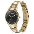 Sonata Quartz Analog Black Dial Golden Stainless Steel Strap Watch For Men - image number 3