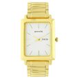 Sonata Quartz Analog with Day and Date Champagne Dial Leather Strap Watch for Men