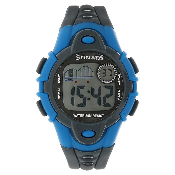 SF Digital Grey Dial Plastic Strap Unisex Watch - image number 0
