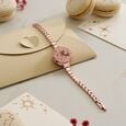 Poze Poze Quartz Analog Pink Dial Rose Gold Metal Strap Watch For Women - image number 0