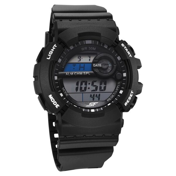 SF Sporty Digital Black Dial Polyurethane Strap Watch for Men - image number 0