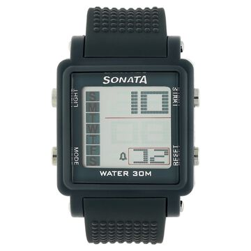 SF Digital Dial Grey Plastic Strap Watch for Men
