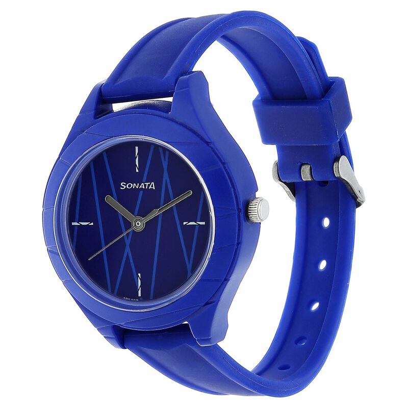 Sonata Colorpop Blue Dial Women Watch With Plastic Strap - image number 1
