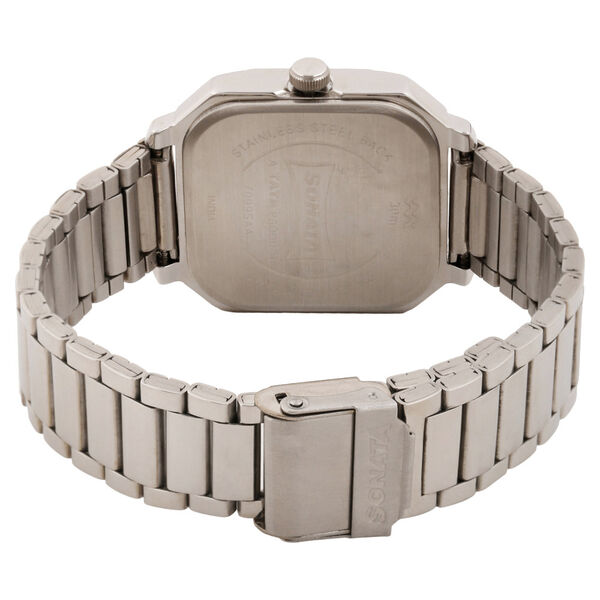 Sonata Quartz Analog Black Dial Stainless Steel Strap Watch for Men - image number 2