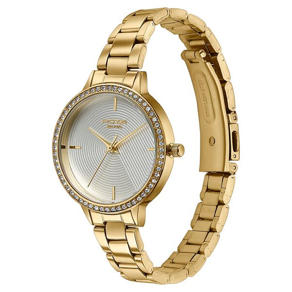 Poze By Sonata Quartz Analog White Dial Golden Stainless Steel Strap Watch For Women - image number 4