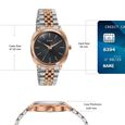 Sonata Vector Black Dial Two-Tone Bracelet Watch for Men - image number 3