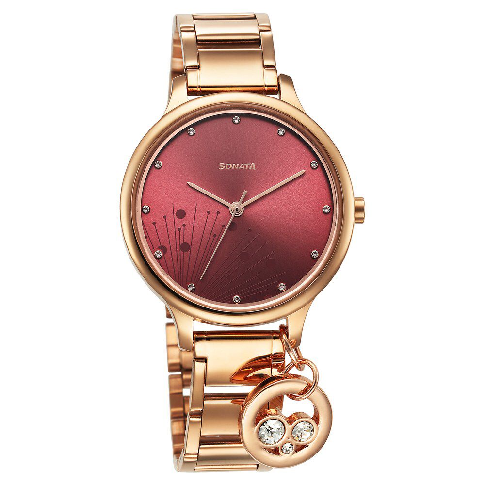 Buy Sonata Watch Everyday Analog Champagne Dial Women's Watch (AV214978)