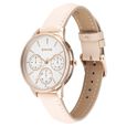 Sonata Eternia Quartz Multifunction Silver Dial Leather Strap Watch For Women - image number 1