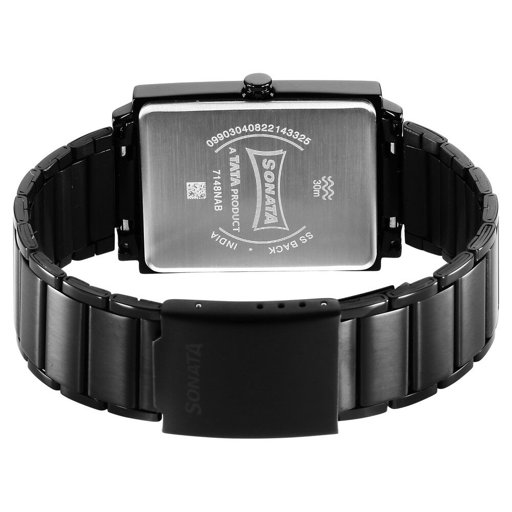 Sao① Buy Online Sonata Sleek Black Dial Analog Watch for Men