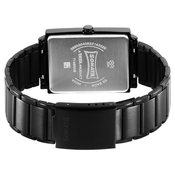 Sonata Sleek Black Dial Analog Watch for Men - image number 3