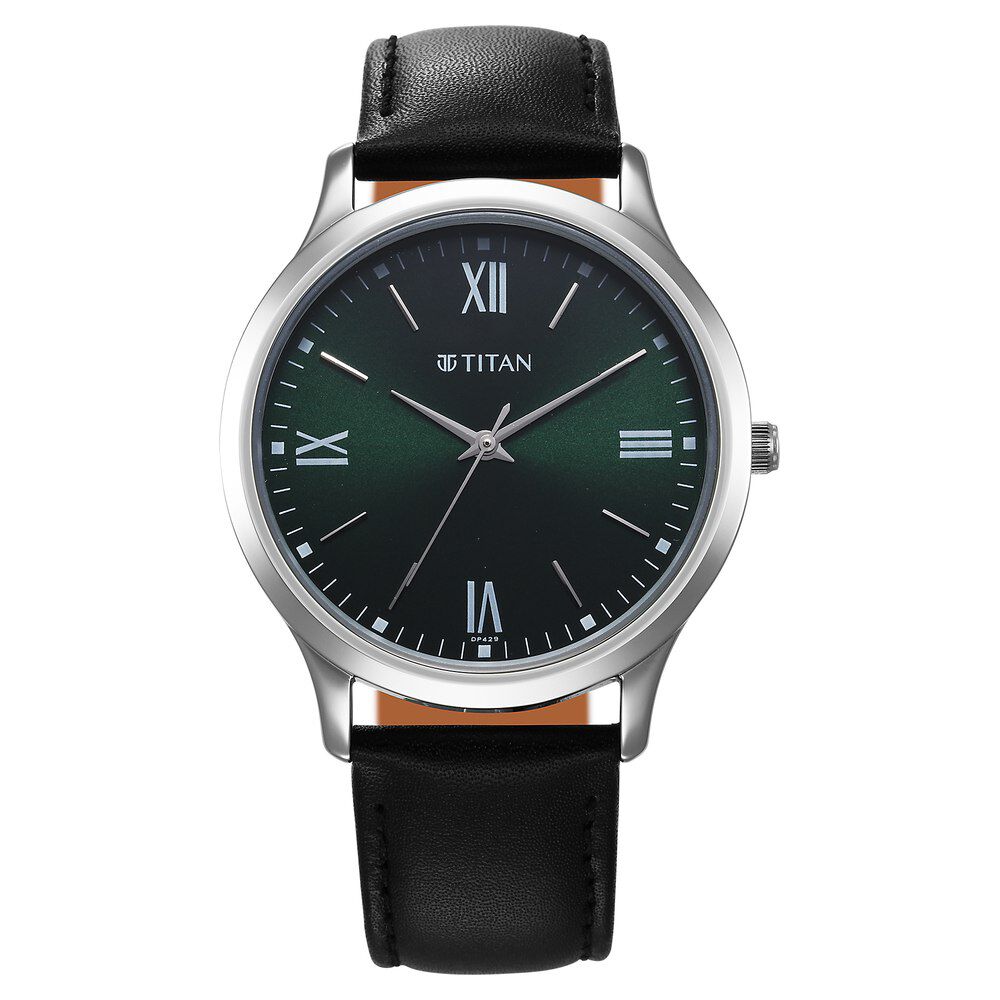 Black dial watches titan hot sale