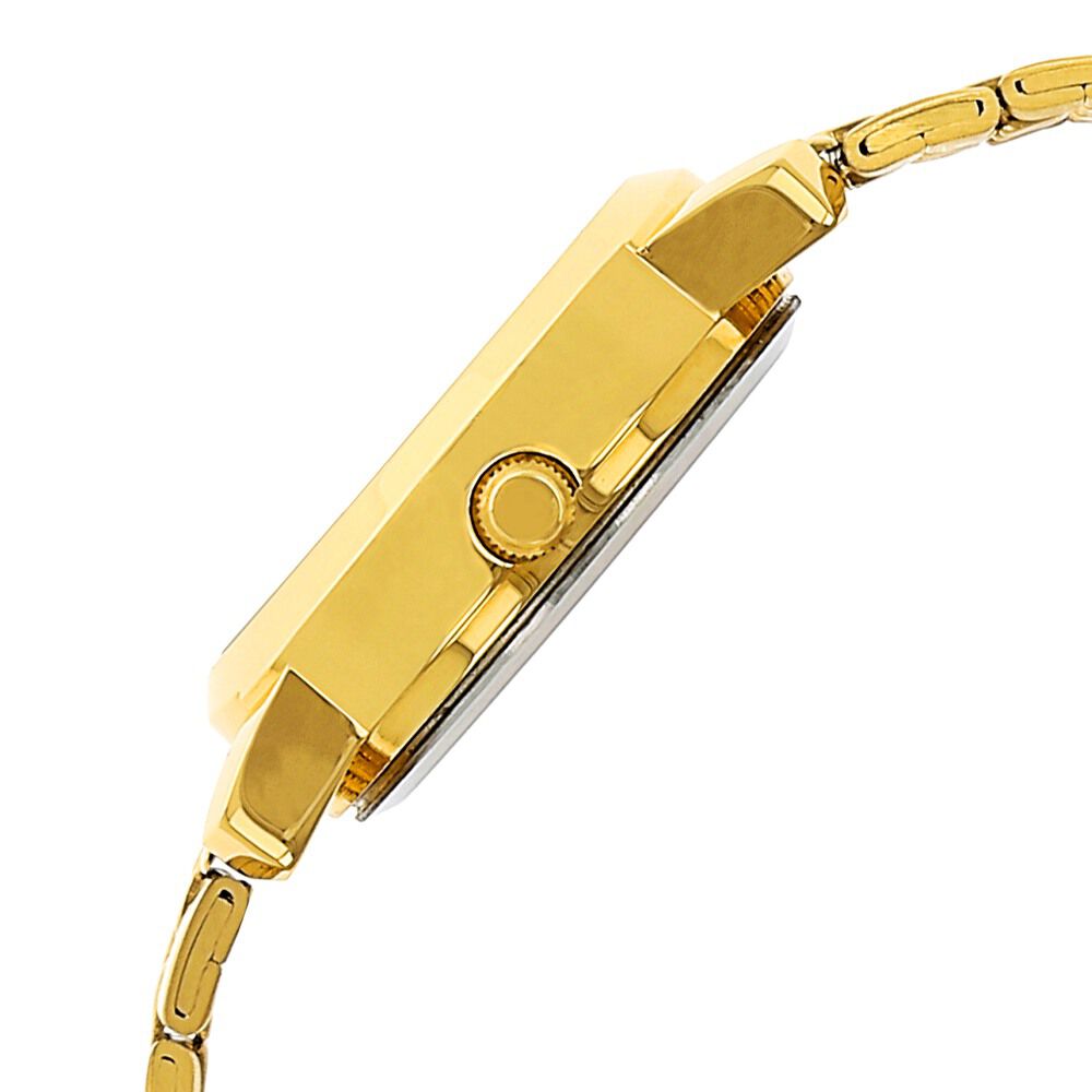 Sonata Quartz Analog Champagne Dial Stainless Steel Strap Watch