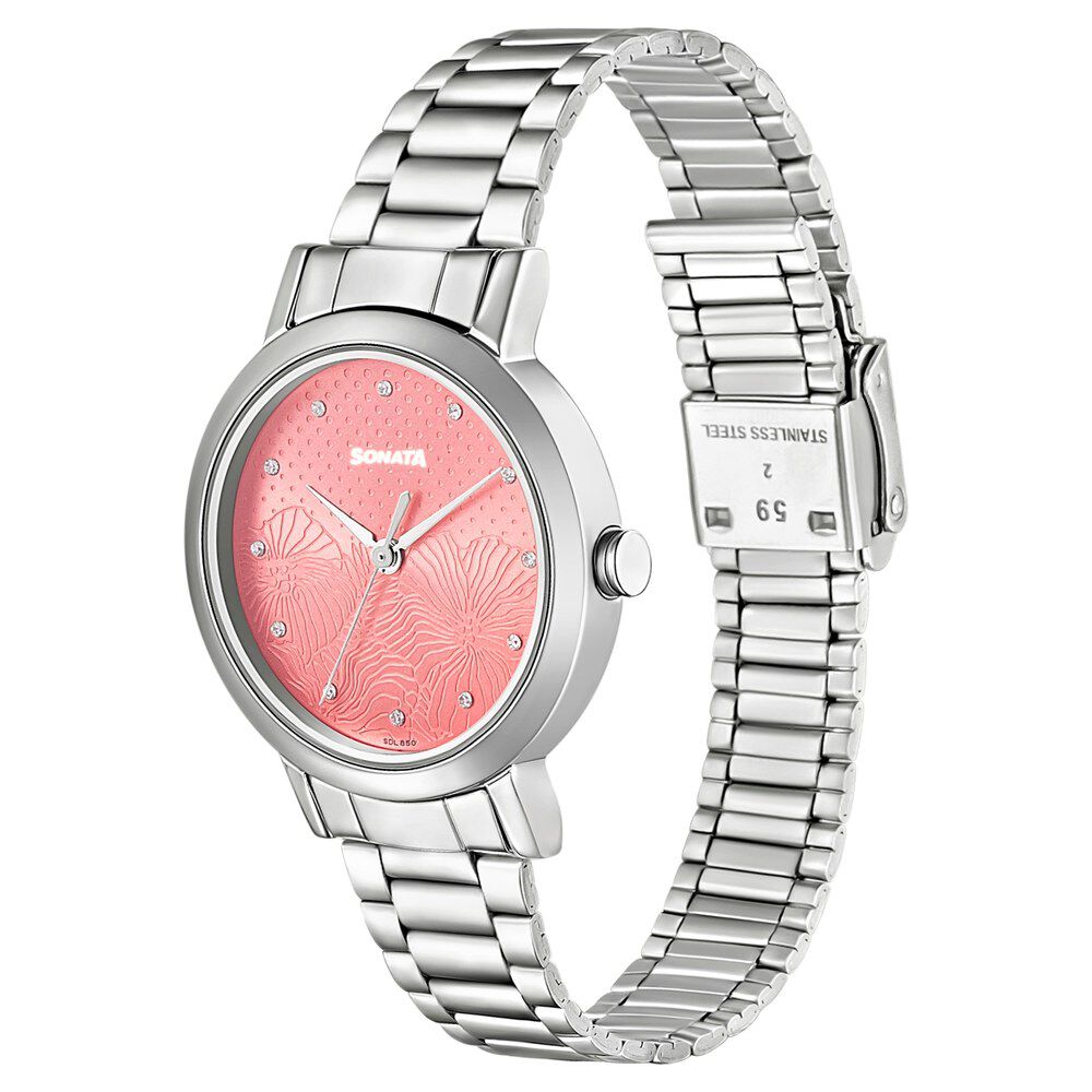 Sonata silver discount chain watch price
