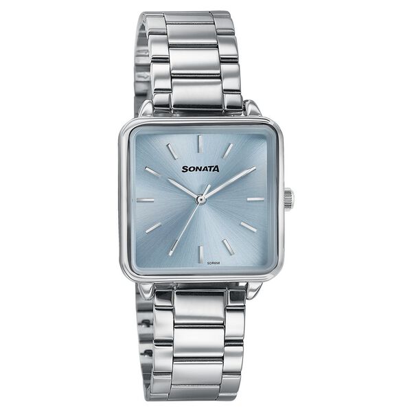 Sonata Wedding Edit Quartz Analog Blue Dial Stainless Steel Strap Watch For Women - image number 2